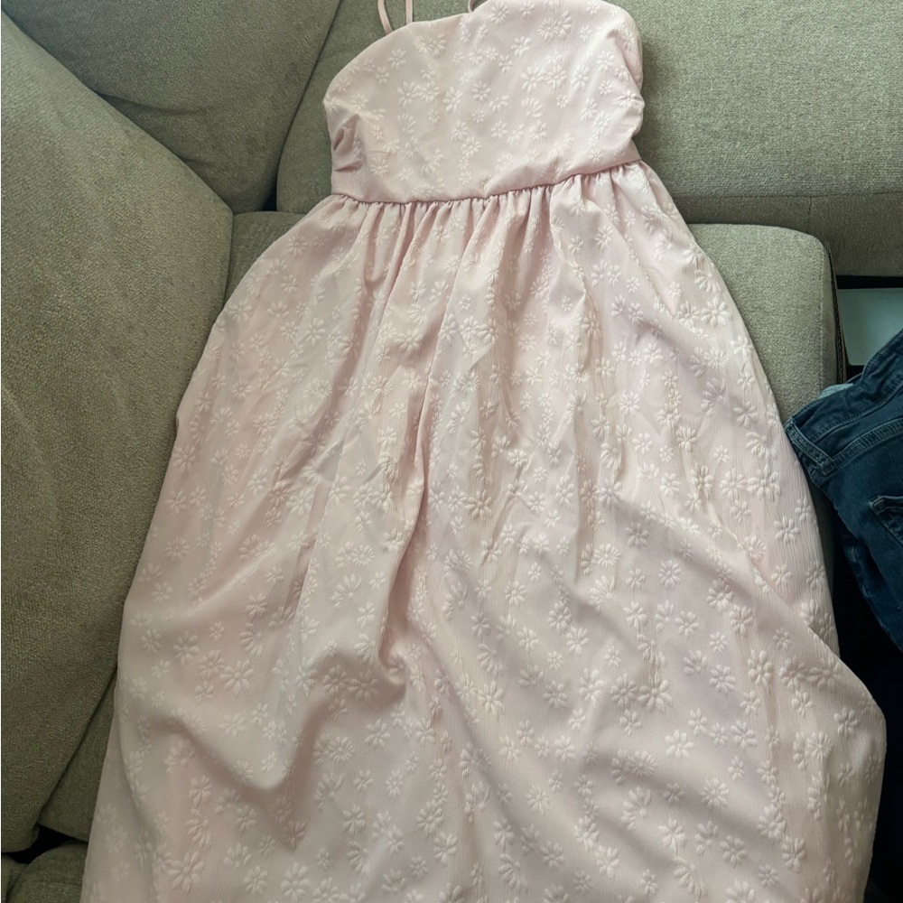 SHEIN Pink Sleeveless Spaghetti Strap Sundress